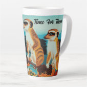 Temps Pour Tacos Meerkat Style, Latte Mug (Angle droit)