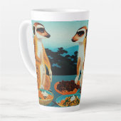 Temps Pour Tacos Meerkat Style, Latte Mug (Angle gauche)
