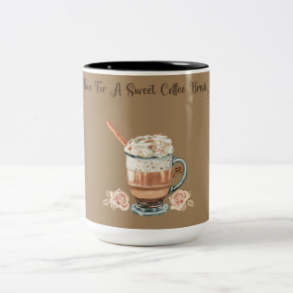TEMPS POUR UNE PAUSE CAFÉ SUCRÉE MUG À CAFÉ BI-TON