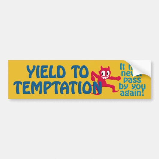 Temptation bumpersticker (Voorkant)