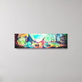 TEMPTATION Dark Knight and Devil's Treasure, Blue Canvas Afdruk (Voorkant)