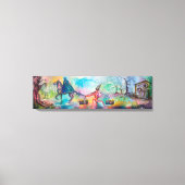 TEMPTATION Dark Knight and Devil's Treasure, Blue Canvas Afdruk (Voorkant)