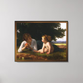 Temptation door William Bouguereau Canvas Afdruk (Voorkant)