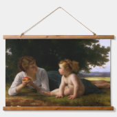 Temptation door William Bouguereau Hangend Wandkleed (Voorkant)