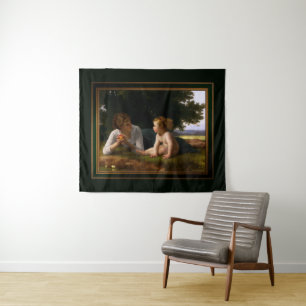 Temptation door William Bouguereau Wandkleed