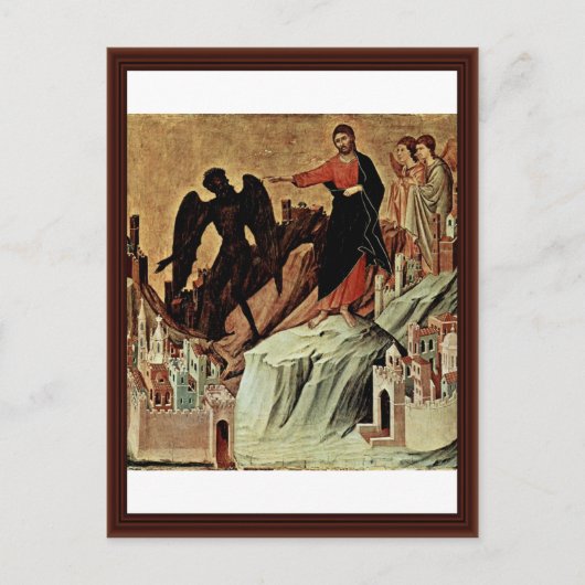 Temptation of Christus op de berg Briefkaart (Voorkant)