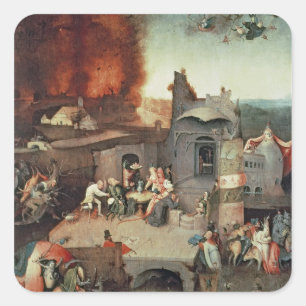 Temptation of Saint Anthony, c.1500 Vierkante Sticker