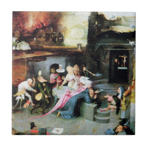 Temptation of St Anthony By Hieronymus Bosch Tegeltje