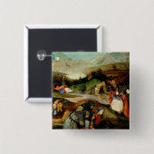 Temptation of St. Anthony Vierkante Button 5,1 Cm (Voorkant /achterkant)