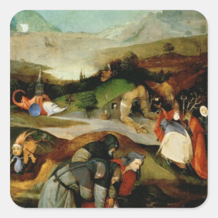 Temptation of St. Anthony Vierkante Sticker