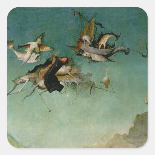 Temptation of St.Anthony Vierkante Sticker (Voorkant)