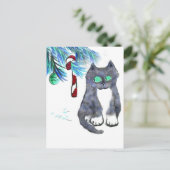 Tempting Candy Cane for Kitty Briefkaart (Staand voorkant)