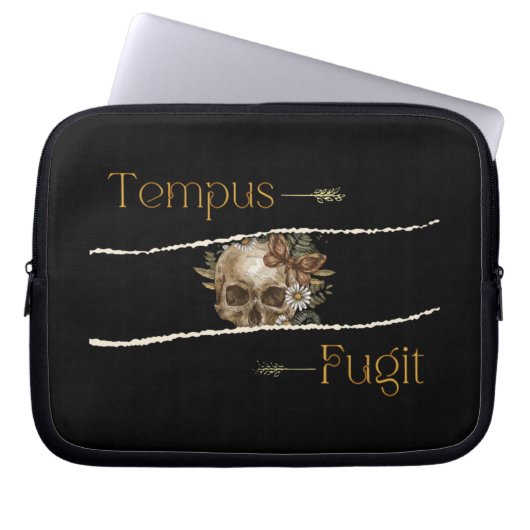 Tempus fugit laptop sleeve (Voorkant)