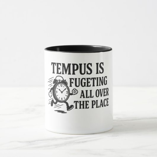 Tempus is aan het fugeren mok (Midden)