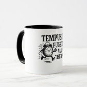 Tempus is aan het fugeren mok (Voorkant links)