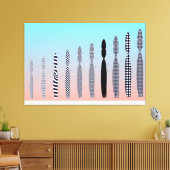 Ten Cat's Geometric Pattern Design  Canvas Afdruk (Insitu (Woonkamer))