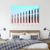 Ten Crochet Cats Geometric Pattern  Canvas Afdruk (Insitu (Slaapkamer))