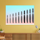 Ten Crochet Cats Geometric Pattern  Canvas Afdruk (Insitu (Woonkamer))