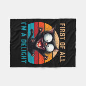 Ten eerste ben ik een genot Grappige Sarcastische Fleece Deken (Voorkant (Horizontaal))