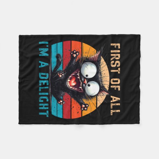 Ten eerste ben ik een genot Grappige Sarcastische Fleece Deken (Voorkant (Horizontaal))