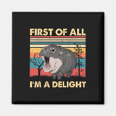  Ten eerste ben ik een genot Moo Deng Ba Magneet (Voorkant)