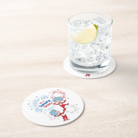 Ten eerste, het is een zomer ding ronde kartonnen onderzetter (Insitu)