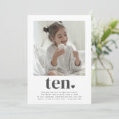 Ten Heart - Photo Carré Invitation d'anniversaire (Debout devant)