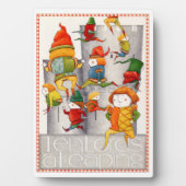 TEN HEREN Een SPRINGENDE 5x7 Houten Plaque + Ezel Fotoplaat (voorkant)