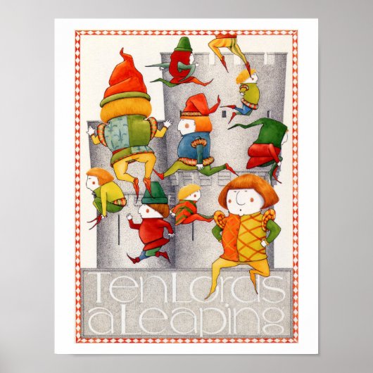 TEN LORDS A LEAPING 11x14 Value Print Poster (Voorkant)