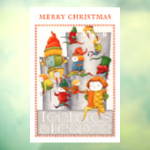 TEN LORDS A LEAPING 12x18 Window Cling Raamsticker (Vel 3)