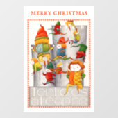 TEN LORDS A LEAPING 12x18 Window Cling Raamsticker (Vel)