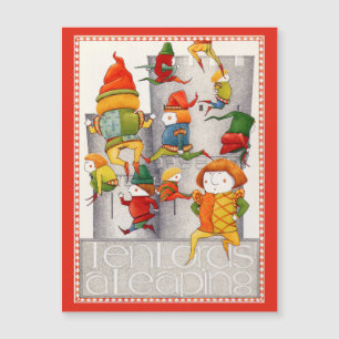 TEN LORDS A LEAPING 4.25x5.6 Magnetische Kaart - R