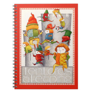 TEN LORDS A LEAPING 6.5x8.75 Spiral Notitieboek -
