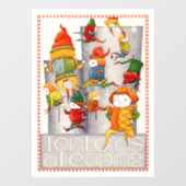 TEN LORDS A LEAPING 8x11 Window Cling Raamsticker (Vel)