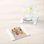 TEN LORDS A LEAPING Square Paper Onderzetters (Insitu)