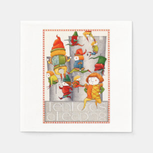 TEN LORDS A LEAPING Standaard Cocktail Papier Serv Servet