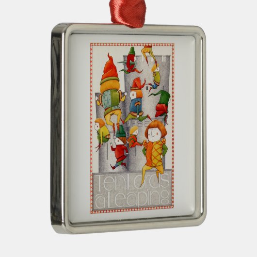 TEN LORDS EEN SPRINGEND Premium Square Ornament (Rechts)