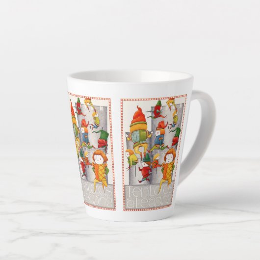 TEN LORDS EEN SPRINGENDE Latte Mok (Rechterhoek)