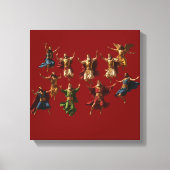 Ten Lords Leaping The Ten Commandments Vector  Canvas Afdruk (Voorkant)