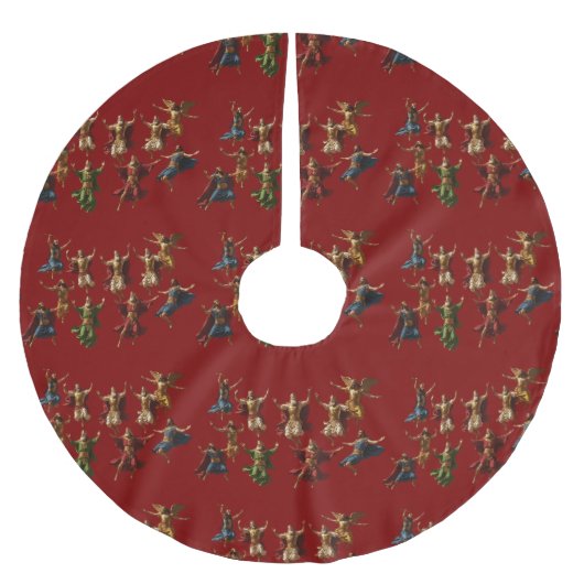 Ten Lords Leaping The Ten Commandments Vector Kerstboom Rok (Voorkant)