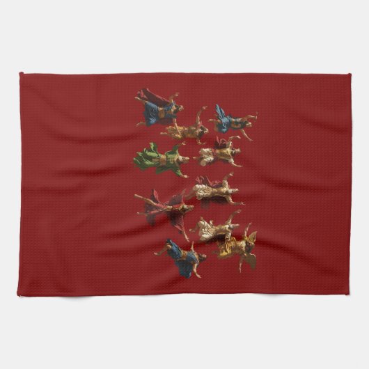 Ten Lords Leaping The Ten Commandments Vector Theedoek (Horizontaal)