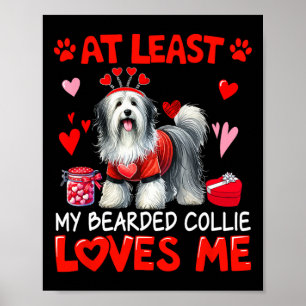 Ten minste mijn baardcollie die van me houdt Valen Poster