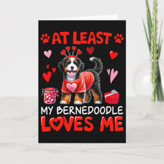 Ten minste mijn Bernedoodle die van me houdt Valen Kaart