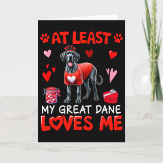 Ten minste mijn Great Dane die van me houdt Valent Kaart