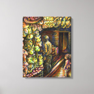 Ten noorden van het Circus Canvas Afdruk