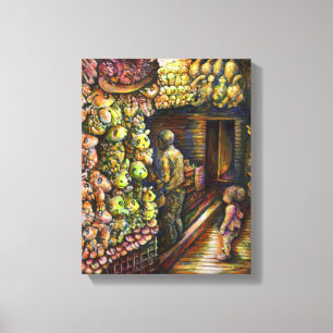 Ten noorden van het Circus Canvas Afdruk