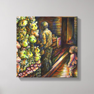 Ten noorden van het Circus Canvas Afdruk