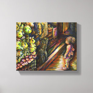 Ten noorden van het Circus Canvas Afdruk