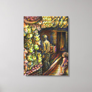 Ten noorden van het Circus Canvas Afdruk