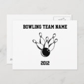 Ten Pin Bowling, Bowling Team Name, 2012 Briefkaart (Voorkant / Achterkant)